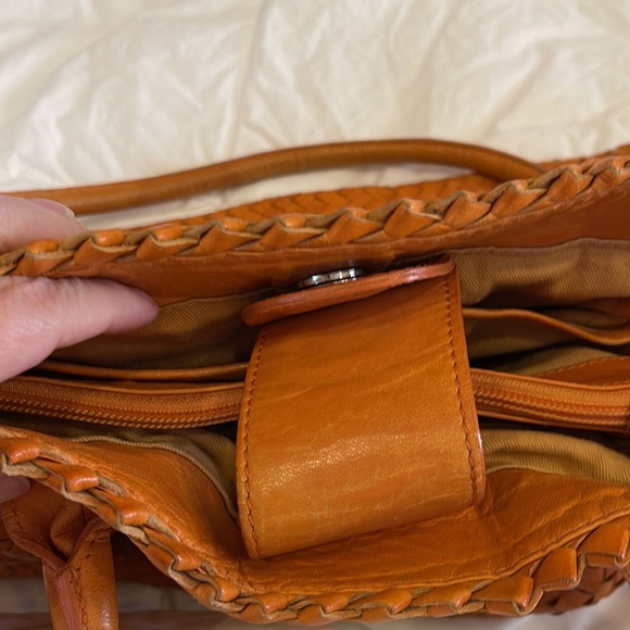 Beautiful genuine leather Pons Quintana orange handbag. - Picture 4 of 15